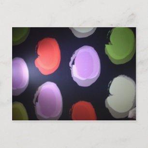 Farbenfrohe moderne Muster Polka Dot Art Printing Postkarte