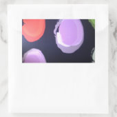 Farbenfrohe moderne Muster Polka Dot Art Printing Rechteckiger Aufkleber (Tasche)