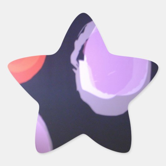 Farbenfrohe moderne Muster Polka Dot Art Printing Stern-Aufkleber (Vorderseite)