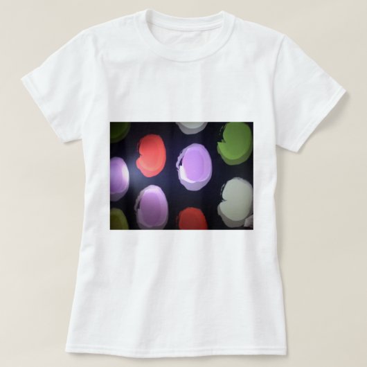 Farbenfrohe moderne Muster Polka Dot Art Printing T-Shirt (Design vorne)