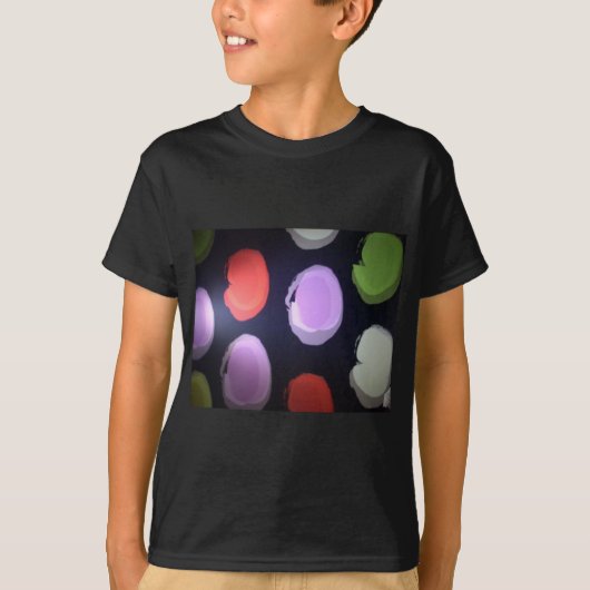 Farbenfrohe moderne Muster Polka Dot Art Printing T-Shirt (Vorderseite)
