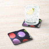 Farbenfrohe moderne Muster Polka Dot Art Printing Untersetzer (Rechte Seite)