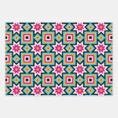 Farbenfrohe moderne, Niedlich trendy geometrische Geschenkpapier Set (Vorderseite 3)