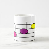 Farbenfrohe moderne Notenmuster Kaffeetasse (Mittel)