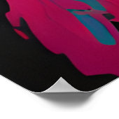 Farbenfrohe, moderne Ölgemälde Portrait of Beautif Poster (Ecke)