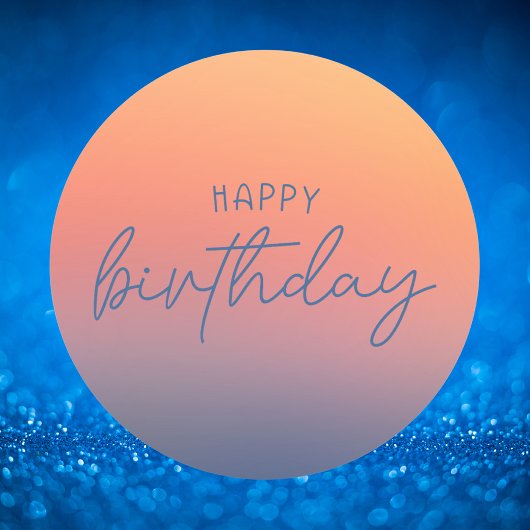 Farbenfrohe Moderne Ombre Rainbow Einfache Geburts Runder Aufkleber