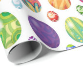 Farbenfrohe moderne Ostereier Muster | Urlaub Geschenkpapier (Rolleneckpunkt)