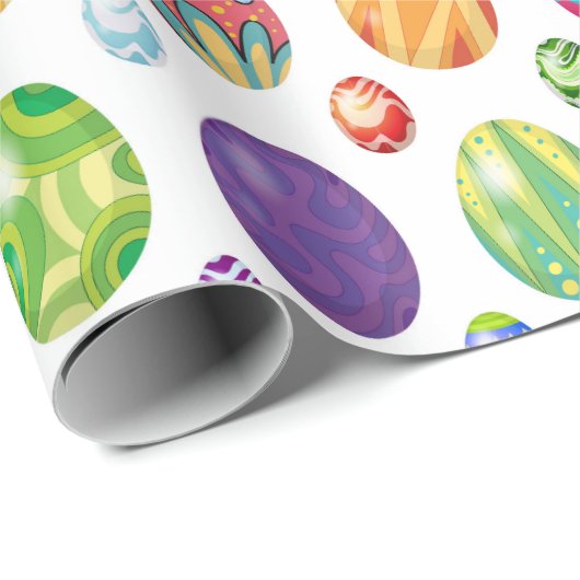Farbenfrohe moderne Ostereier Muster | Urlaub Geschenkpapier (Rolleneckpunkt)