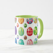 Farbenfrohe moderne Ostereier Muster | Urlaub Tasse (VorderseiteRechts)