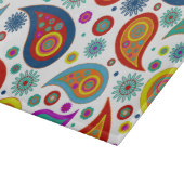 Farbenfrohe moderne Paisley-Muster Schneidebrett (Ecke)