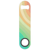 Farbenfrohe moderne Pastelwellen Muster Personalis Speed Flaschenöffner (Rückseite)