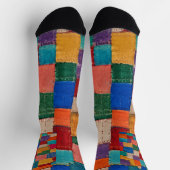Farbenfrohe moderne Patchworkarbeit Socken (Oben)
