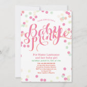 Farbenfrohe, moderne Pink Girl Baby Sprinkle Einla Einladung (Vorderseite)