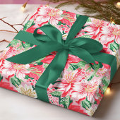 Farbenfrohe, moderne, preppy Winter Blume Weihnach Geschenkpapier
