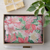 Farbenfrohe, moderne, preppy Winter Blume Weihnach Seidenpapier (Geschenk)