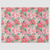 Farbenfrohe, moderne, preppy Winter Blume Weihnach Seidenpapier (Vorderseite)