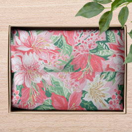 Farbenfrohe, moderne, preppy Winter Blume Weihnach Seidenpapier