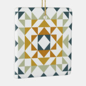 Farbenfrohe moderne Quilblock Geometric Erdnähe Aq Keramikornament (Rechts)
