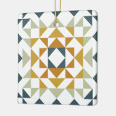Farbenfrohe moderne Quilblock Geometric Erdnähe Aq Keramikornament (Links)