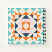 Farbenfrohe moderne Quilt Block Geometrie Personal Notizblock (Rückseite)