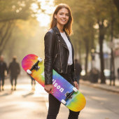 Farbenfrohe moderne Regenbogen-Gefärbte Krawatte S Skateboard