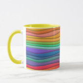 Farbenfrohe moderne Regenbogen Ombre Streifen Must Tasse (Links)