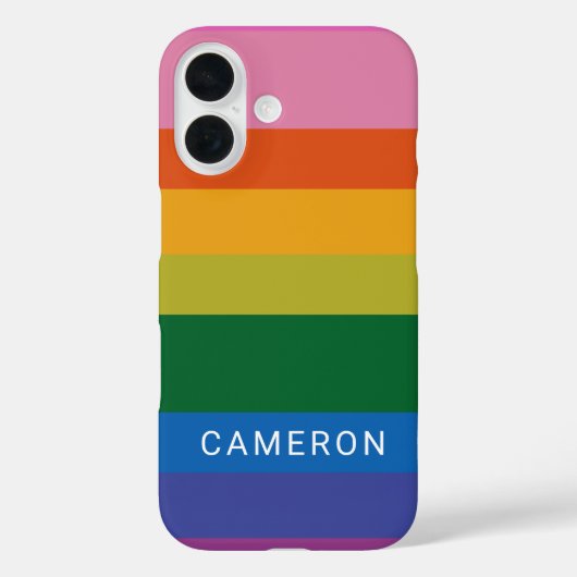 Farbenfrohe moderne Regenbogenstreifen - Personali Case-Mate iPhone Hülle (Rückseite)