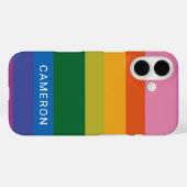 Farbenfrohe moderne Regenbogenstreifen - Personali Case-Mate iPhone Hülle (Rückseite (Horizontal))