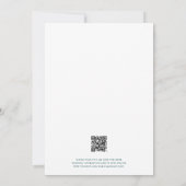 Farbenfrohe, moderne Retro-Hochzeit QR-Code zurück Einladung (Rückseite)