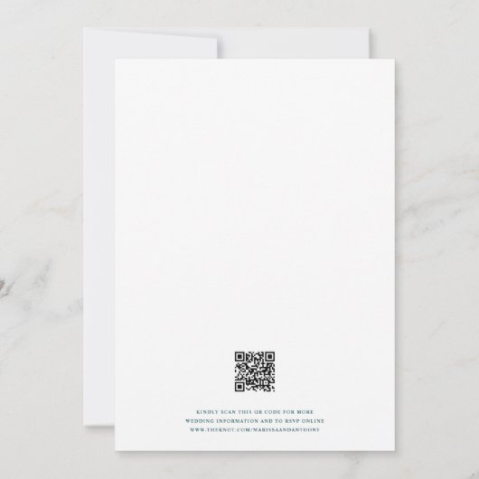 Farbenfrohe, moderne Retro-Hochzeit QR-Code zurück Einladung (Rückseite)