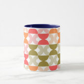 Farbenfrohe, moderne Retro-Muster der 1950er Jahre Tasse (Zentrum)