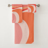 Farbenfrohe, moderne Retrowellen Badhandtuch Set (Insitu)
