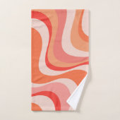 Farbenfrohe, moderne Retrowellen Badhandtuch Set (Handtuch)