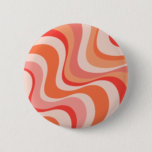 Farbenfrohe, moderne Retrowellen Button (Vorderseite)