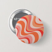 Farbenfrohe, moderne Retrowellen Button (Vorne & Hinten)