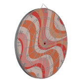 Farbenfrohe, moderne Retrowellen Dartscheibe (Vorderseite Links)