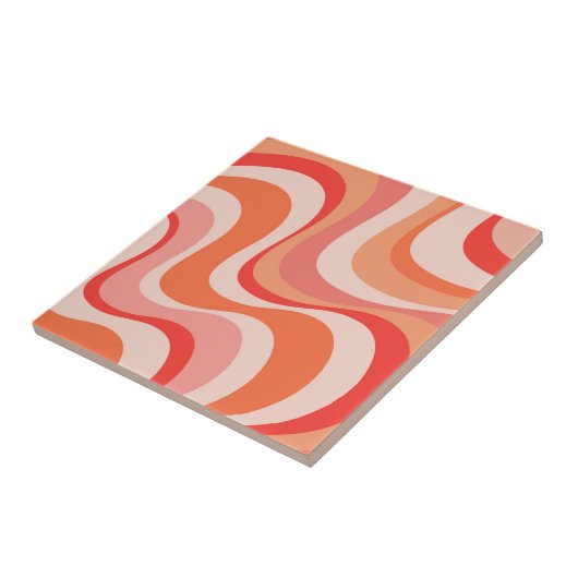 Farbenfrohe, moderne Retrowellen Fliese (Seite)