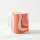 Farbenfrohe, moderne Retrowellen Kaffeetasse (Vorderseite Links)