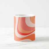 Farbenfrohe, moderne Retrowellen Kaffeetasse (Mittel)