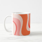 Farbenfrohe, moderne Retrowellen Kaffeetasse (Links)