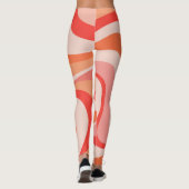 Farbenfrohe, moderne Retrowellen Leggings (Rückseite)
