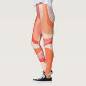 Farbenfrohe, moderne Retrowellen Leggings (Links)