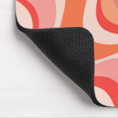 Farbenfrohe, moderne Retrowellen Mousepad (Ecke)