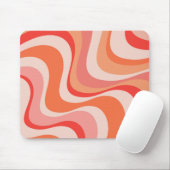 Farbenfrohe, moderne Retrowellen Mousepad (Mit Mouse)