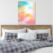 Farbenfrohe Moderne Rosa Blau Abstrakte Kunst Leinwanddruck (Insitu (Schlafzimmer))