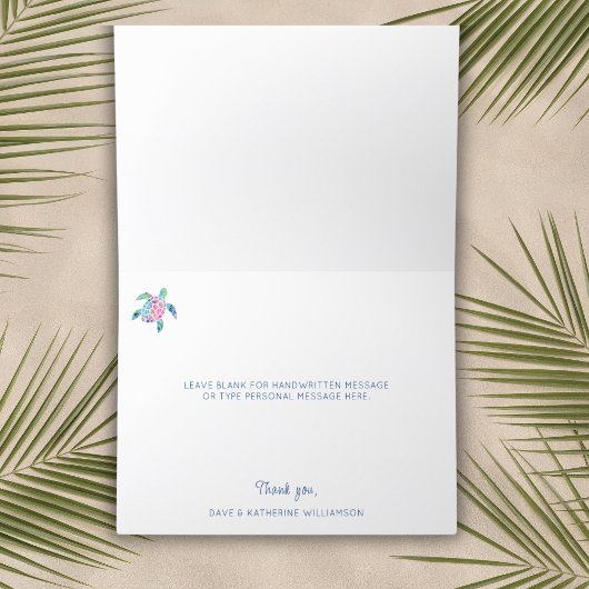 Farbenfrohe moderne Schiffsbesatzung Dankeskarte