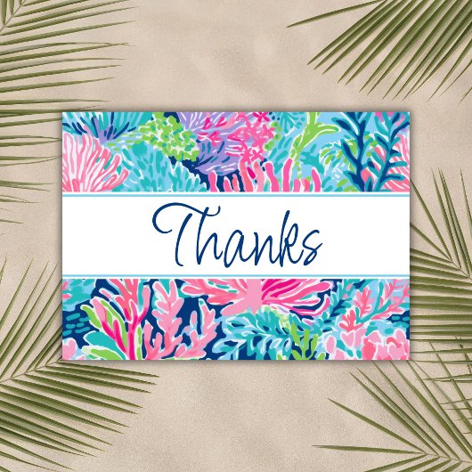 Farbenfrohe moderne Schiffsbesatzung Dankeskarte