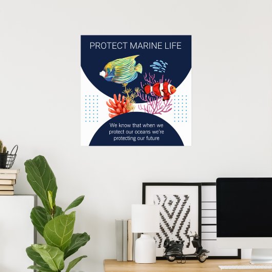 Farbenfrohe, moderne Schutzbrille Poster (Heimbüro)