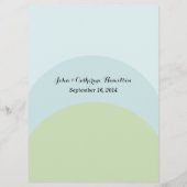 Farbenfrohe moderne Speisekarte für Hochzeiten Menükarte (Rückseite)