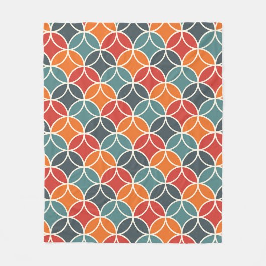 Farbenfrohe moderne Stilelemente aus dem Mittelalt Fleecedecke (Vorderseite)